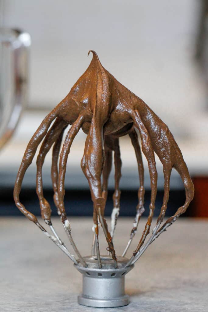 image of chocolate frosting made with orange emulsion
