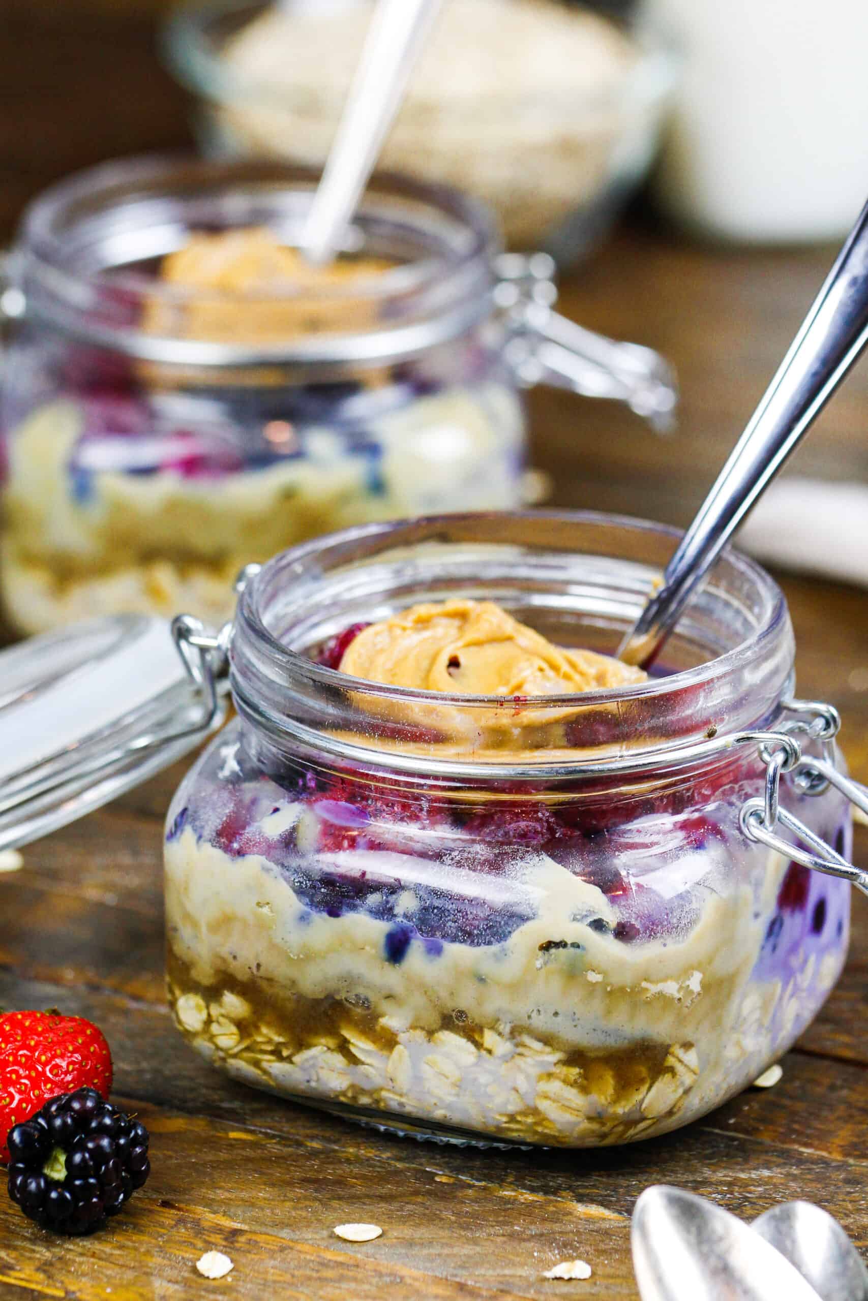 High Protein Overnight Oats (3 Flavors!) - Happy Honey Kitchen