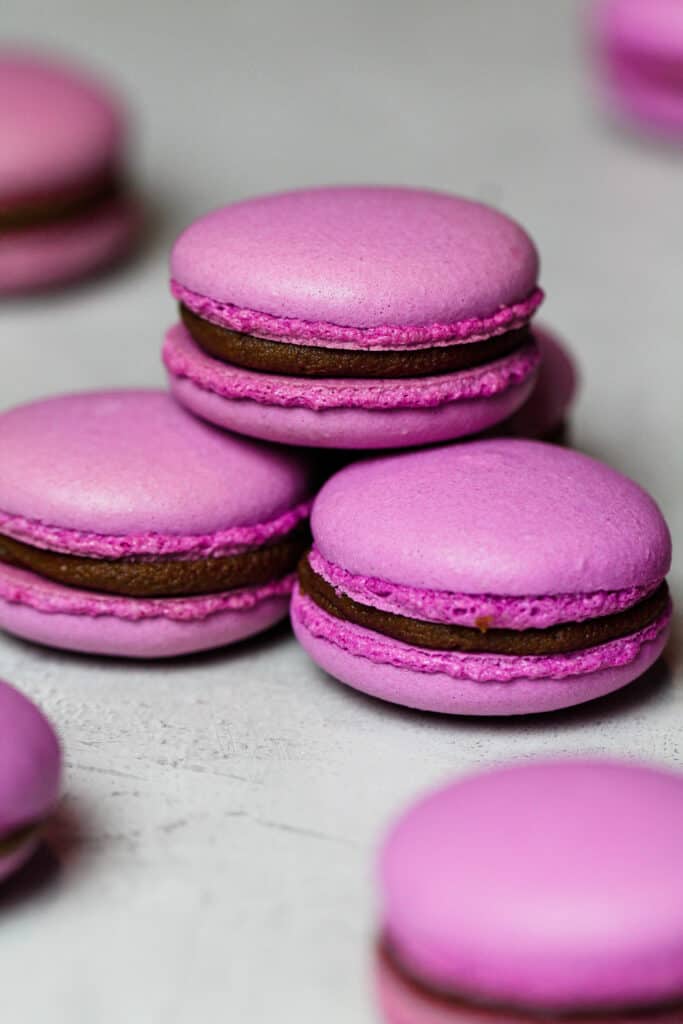 image of italian macarons filled with chocolate ganache