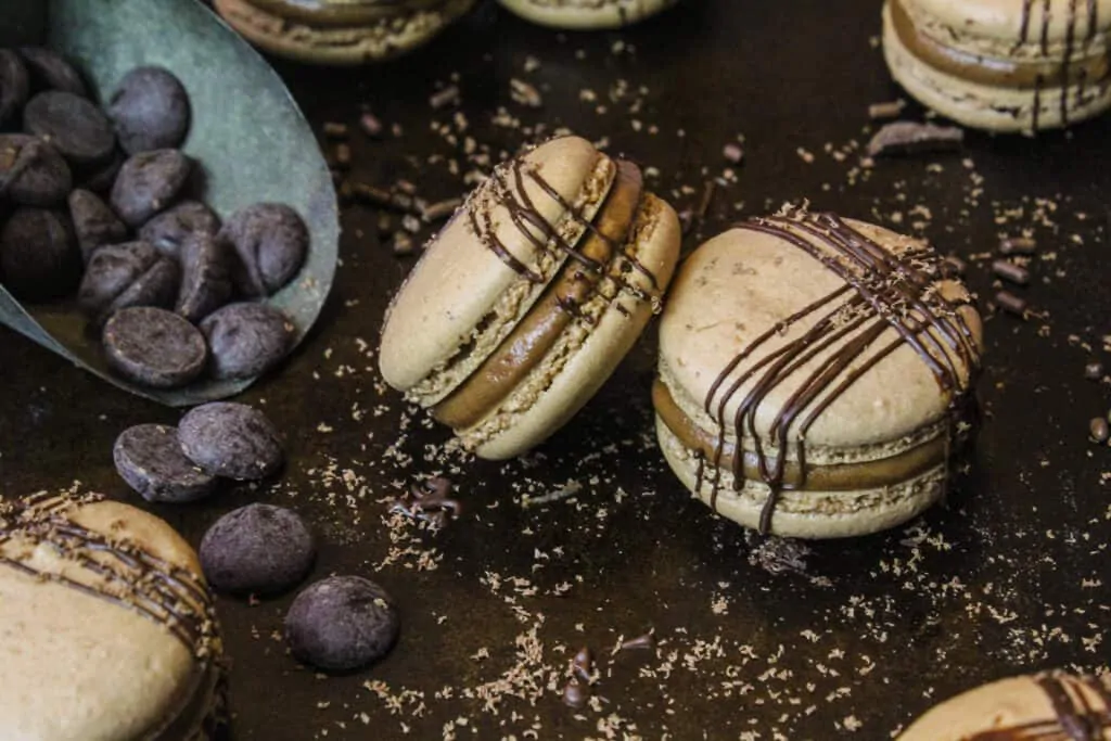 Chocolate Macarons With Decadent Chocolate Ganache Chelsweets
