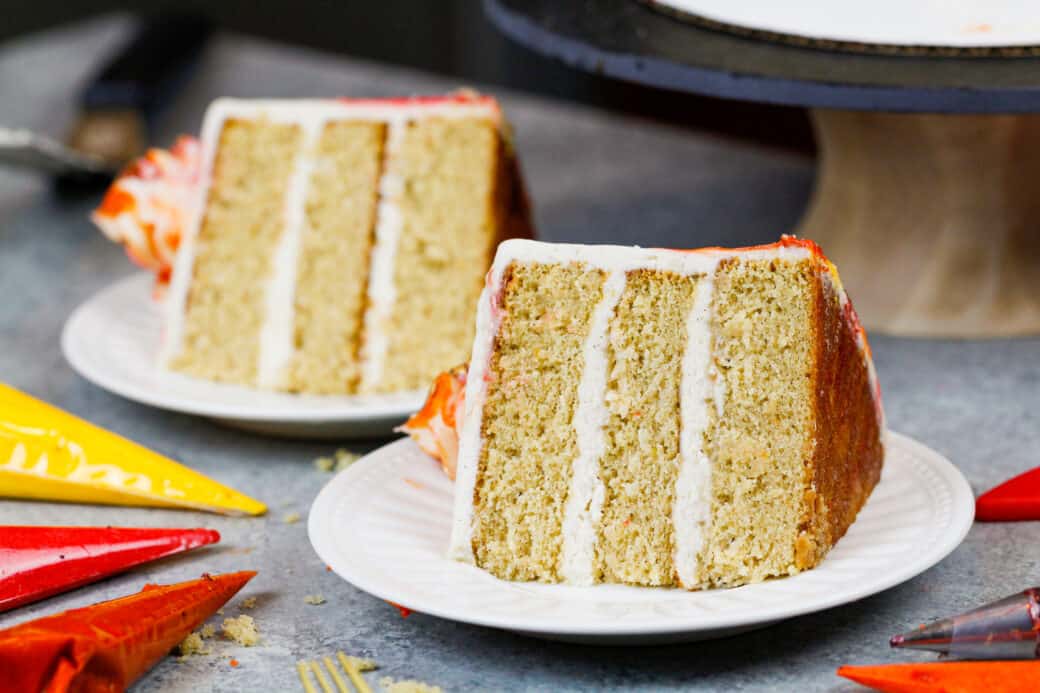 Layered Spice Cake with Cinnamon Cream Cheese Frosting Chelsweets