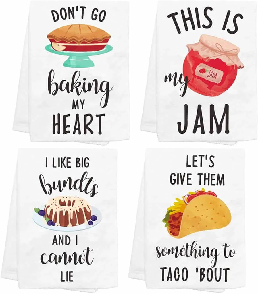 image of funny baking towels included in a list of funny gifts for bakers