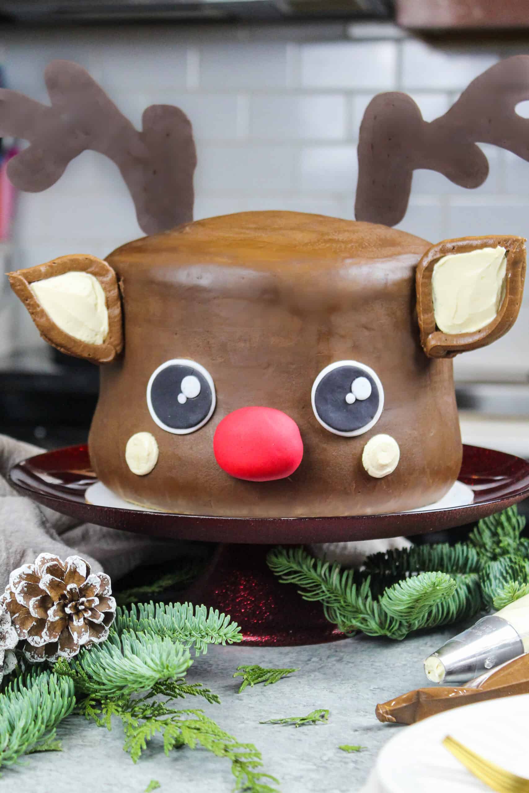 Rudolph Christmas Cake – Little Black Hen
