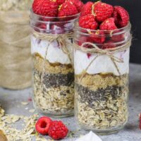 image of lemon raspberry overnight oats