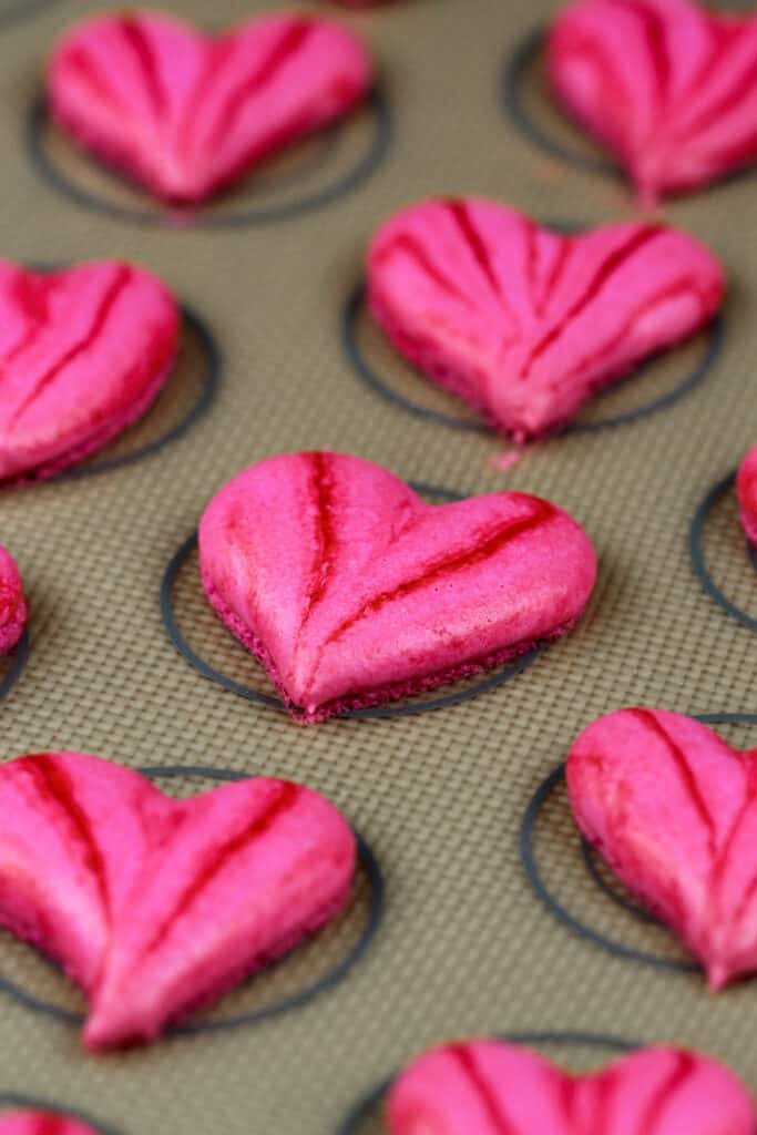 heart shaped macarons detailed recipe with step by step video tutorial