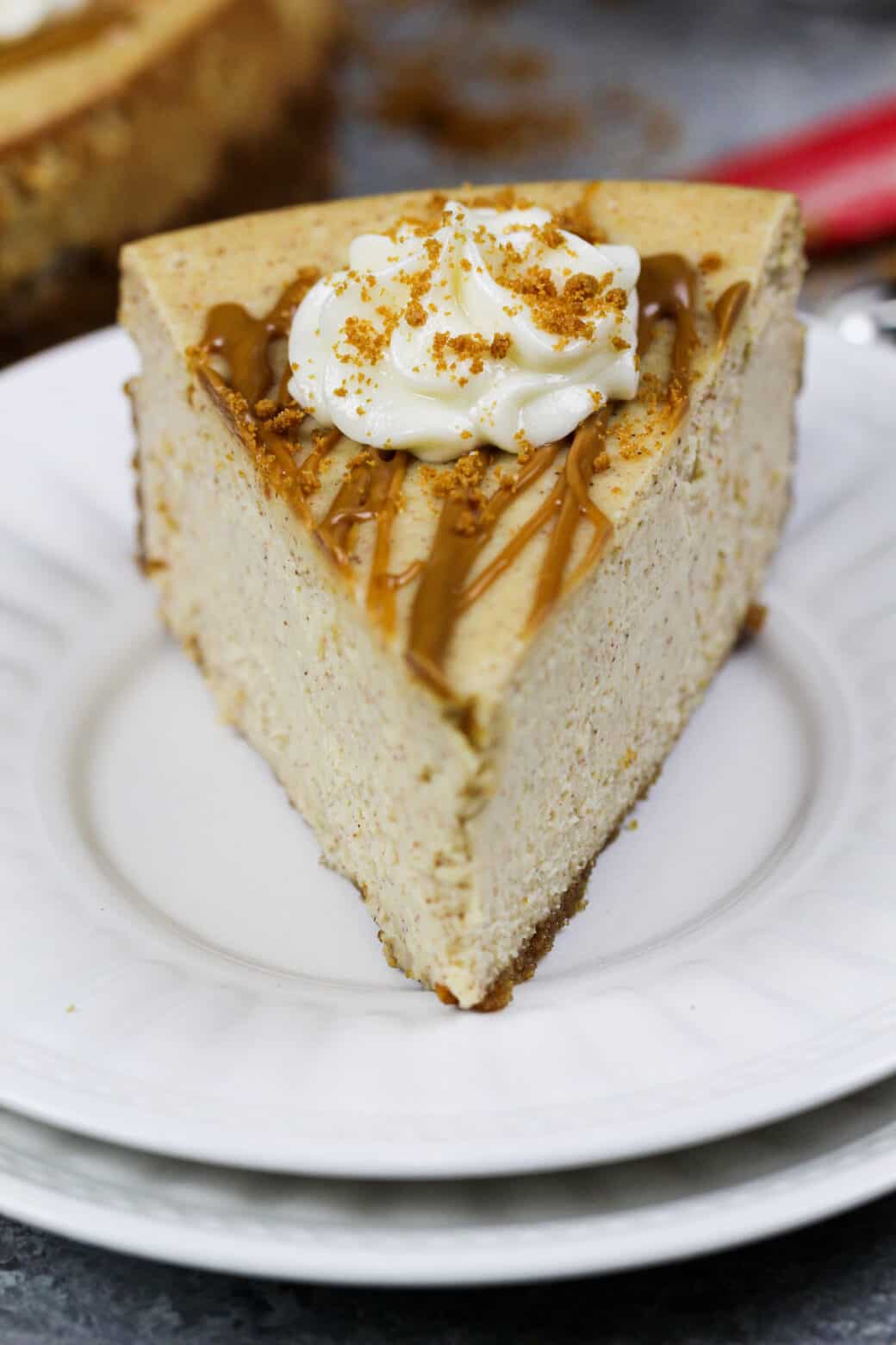 Biscoff Cheesecake with Cookie Crust and Cookie Butter Drizzle