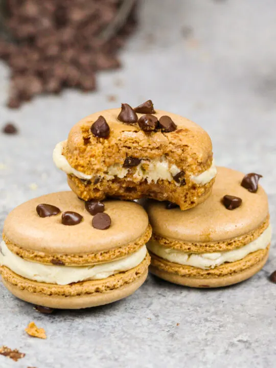 image of cookie dough macarons