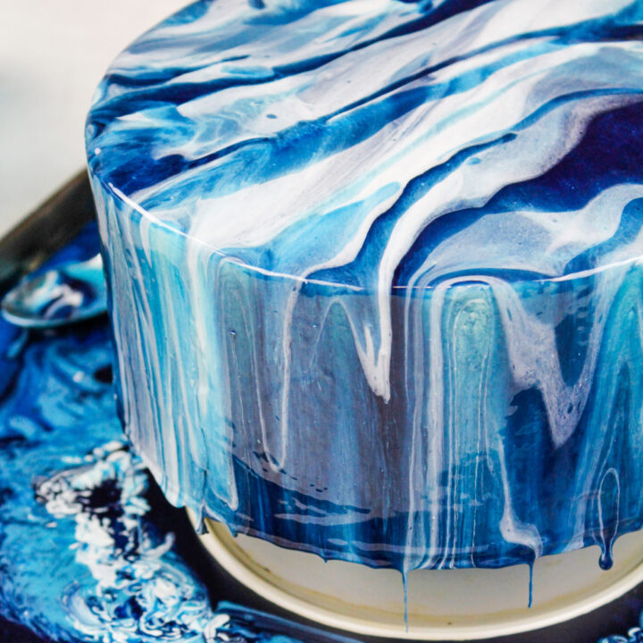 photo-collage-of-three-different-cakes-with-mirror-glaze -in-different-colors-cake-glaze-recipe | Mirror glaze cake, Mirror glaze,  Vegan wedding cake