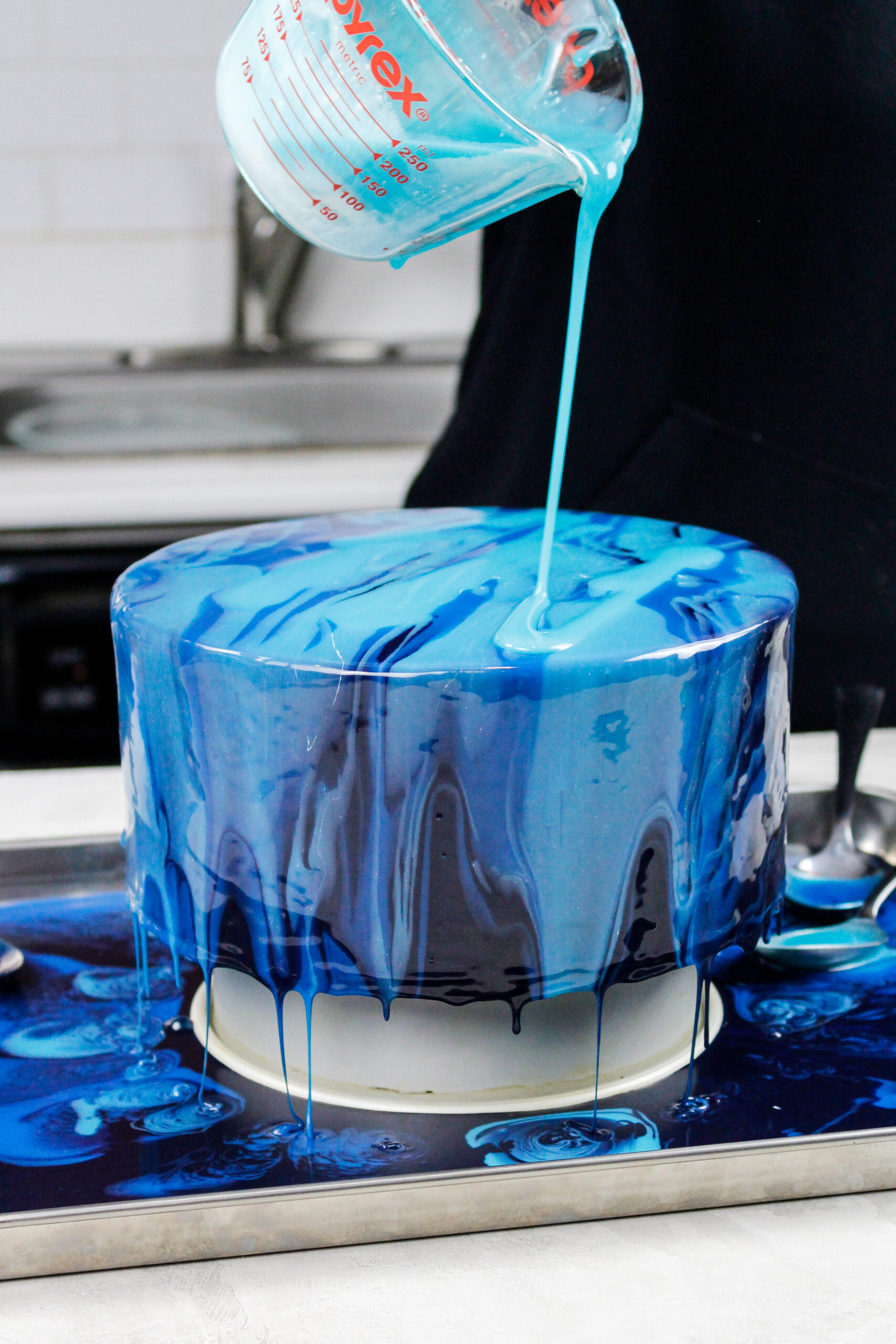 Blue Mirror Glaze Cake Recipe Step By Step Video Tutorial