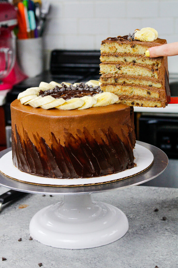 Banana Chocolate Chip Cake with Nutella Frosting – Modern Honey
