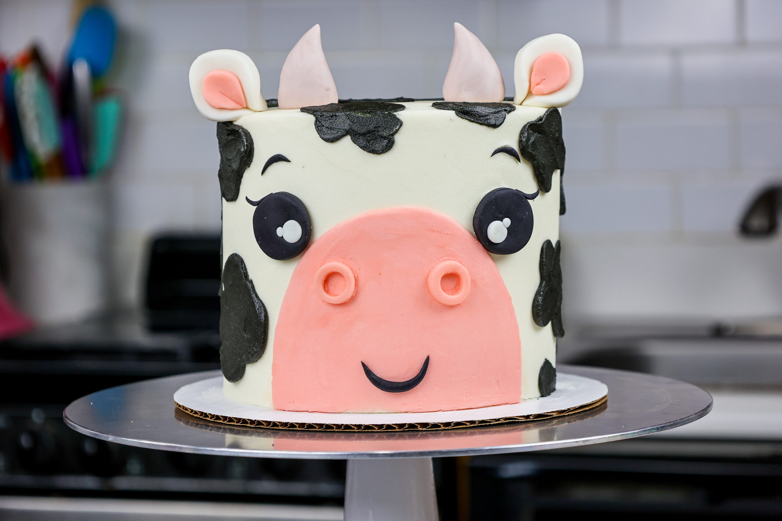 Baby Cow Drip Cake