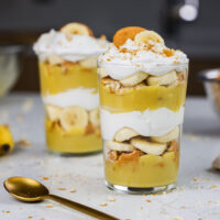 image of dairy free banana pudding made in a cup