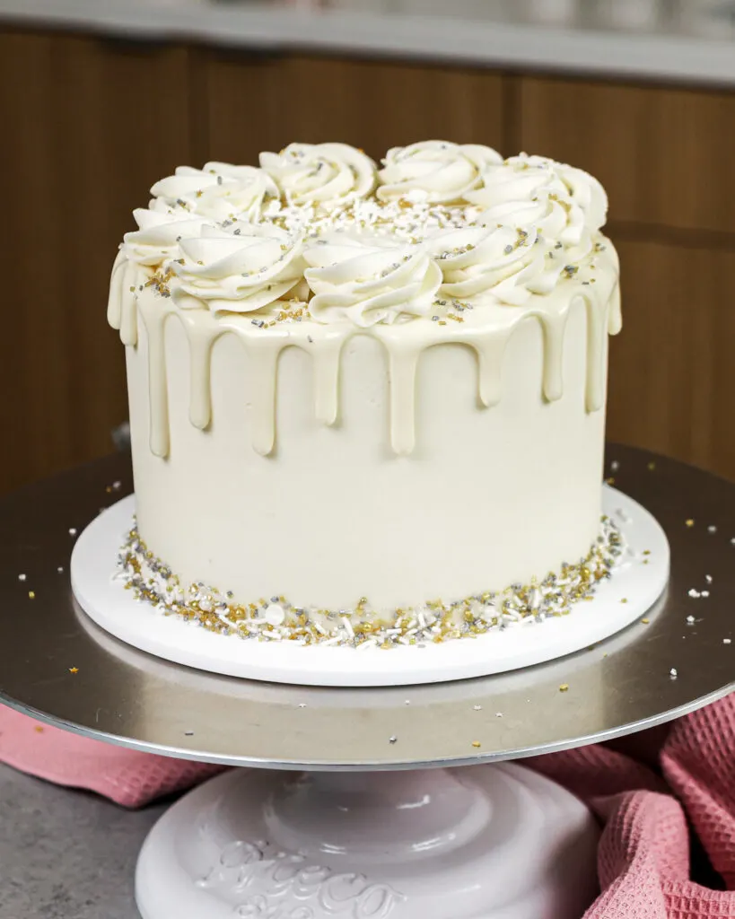 6” Cake with buttercream rosettes, birthday cake (6 inch round) with s –  23sweets