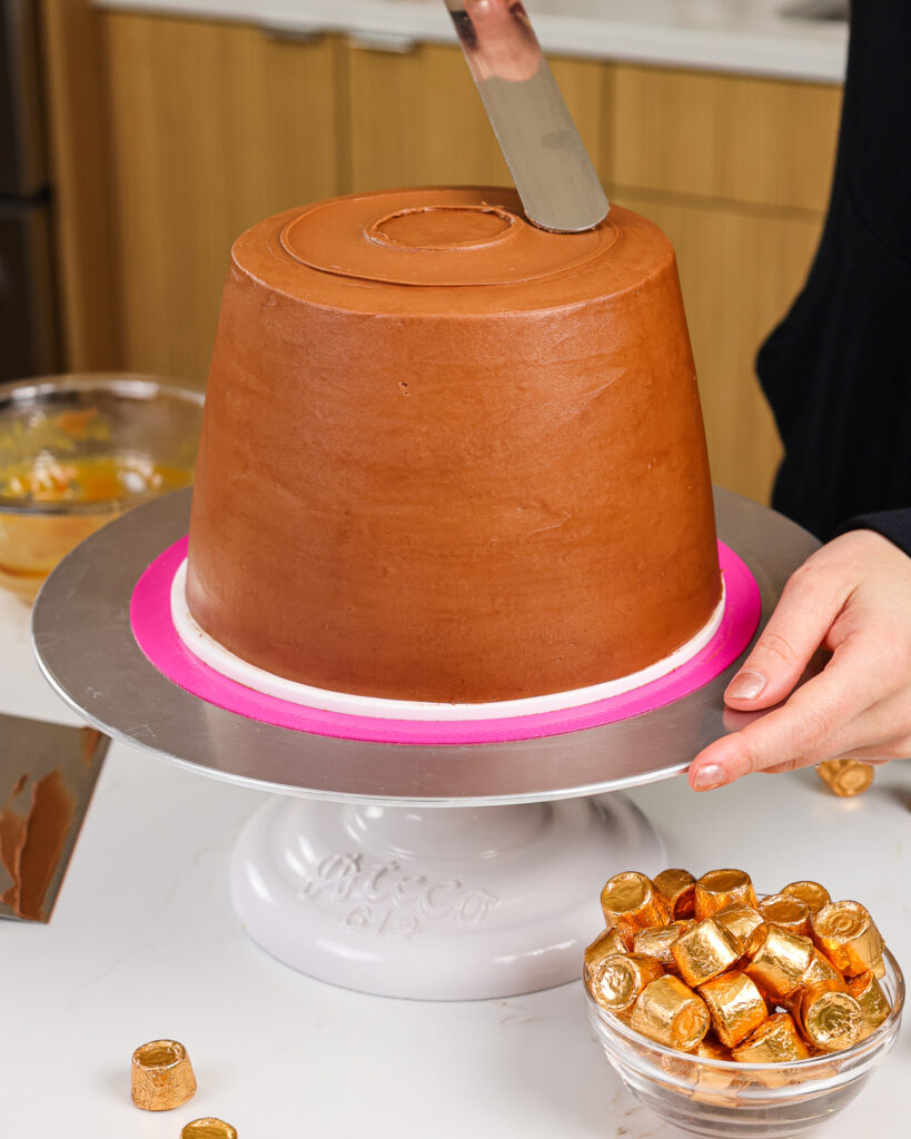 image of a giant rolo shaped cake