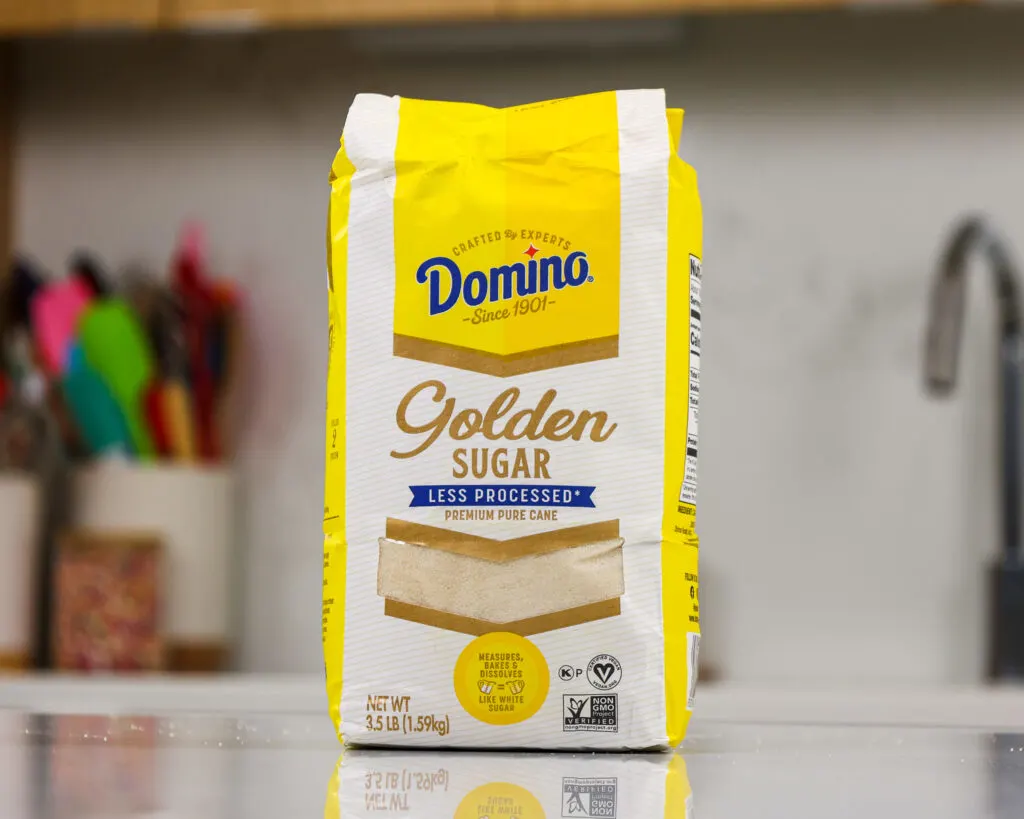 image of domino golden sugar on counter