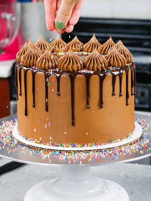 How to Make a Chocolate Drip Cake (Easy Recipe + Video)