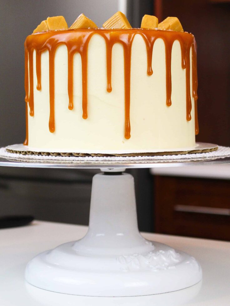 Caramel Drip Cake with Homemade Caramel Buttercream