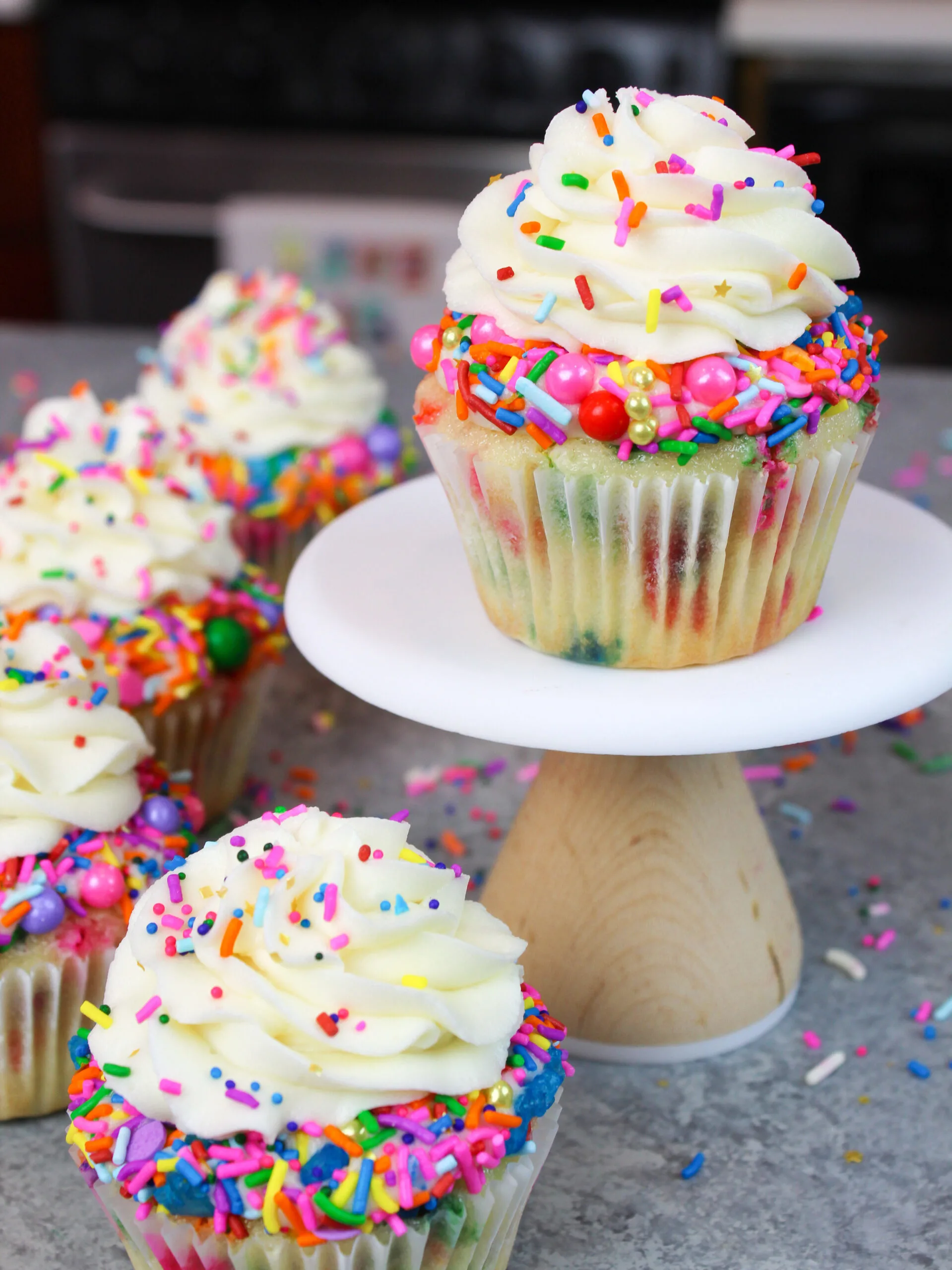 Funfetti Cupcake Recipe with Homemade Buttercream Frosting