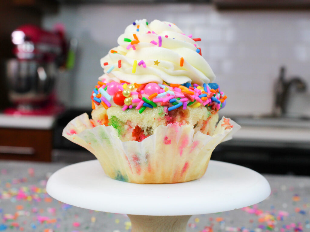 Funfetti Cupcake Recipe with Homemade Buttercream Frosting
