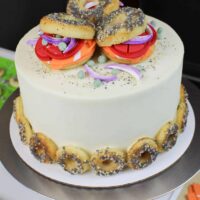 bagel and lox cake
