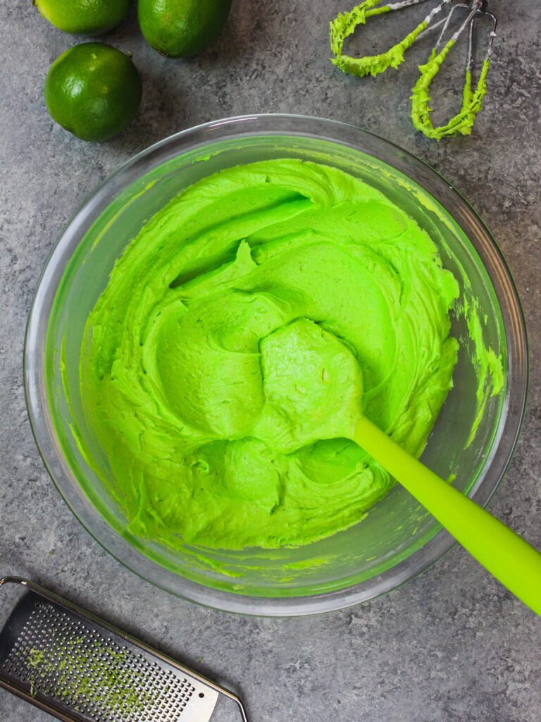 image of green buttercream frosting