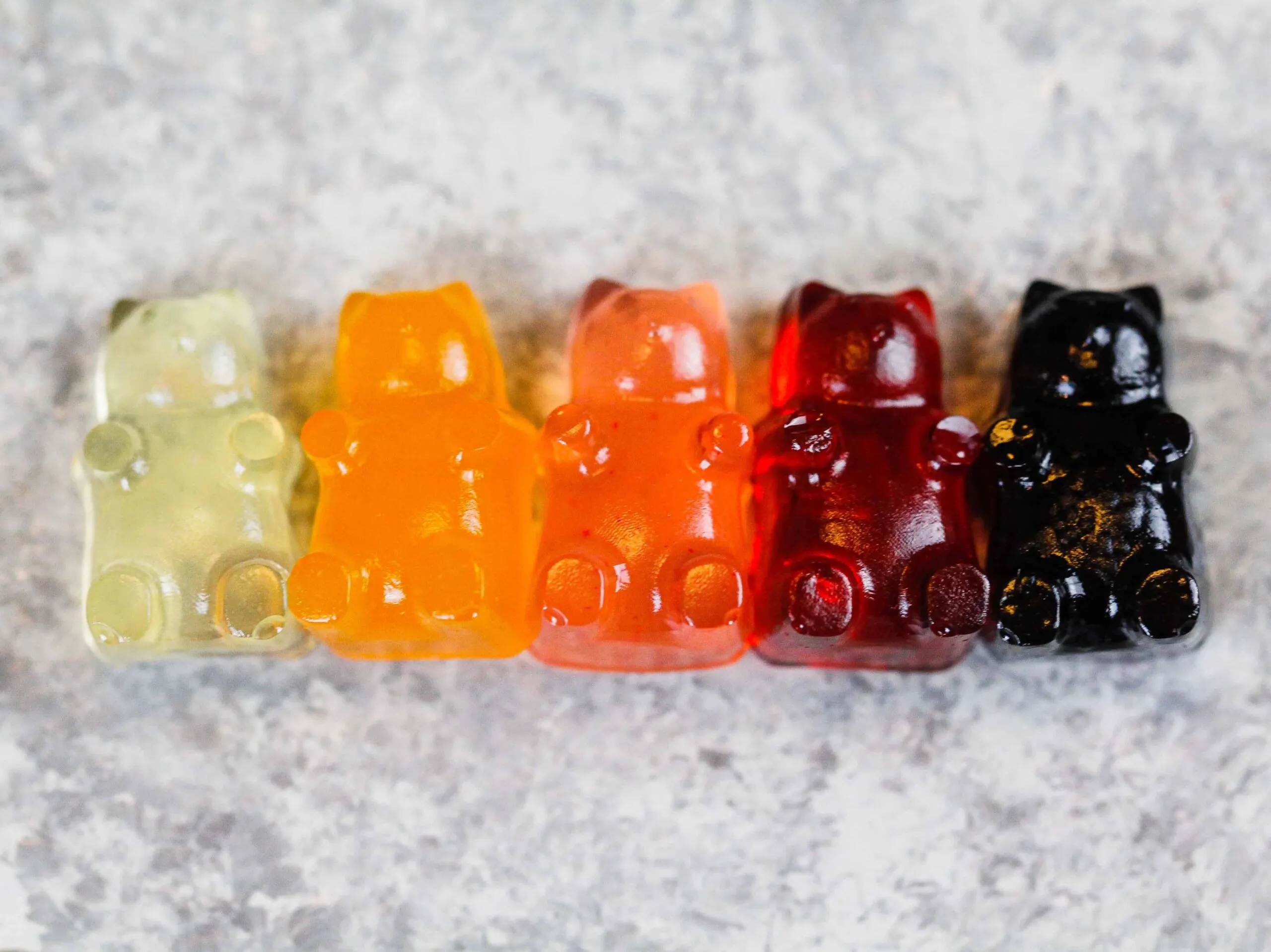 image of homemade healthy gummy bears sitting on the counter