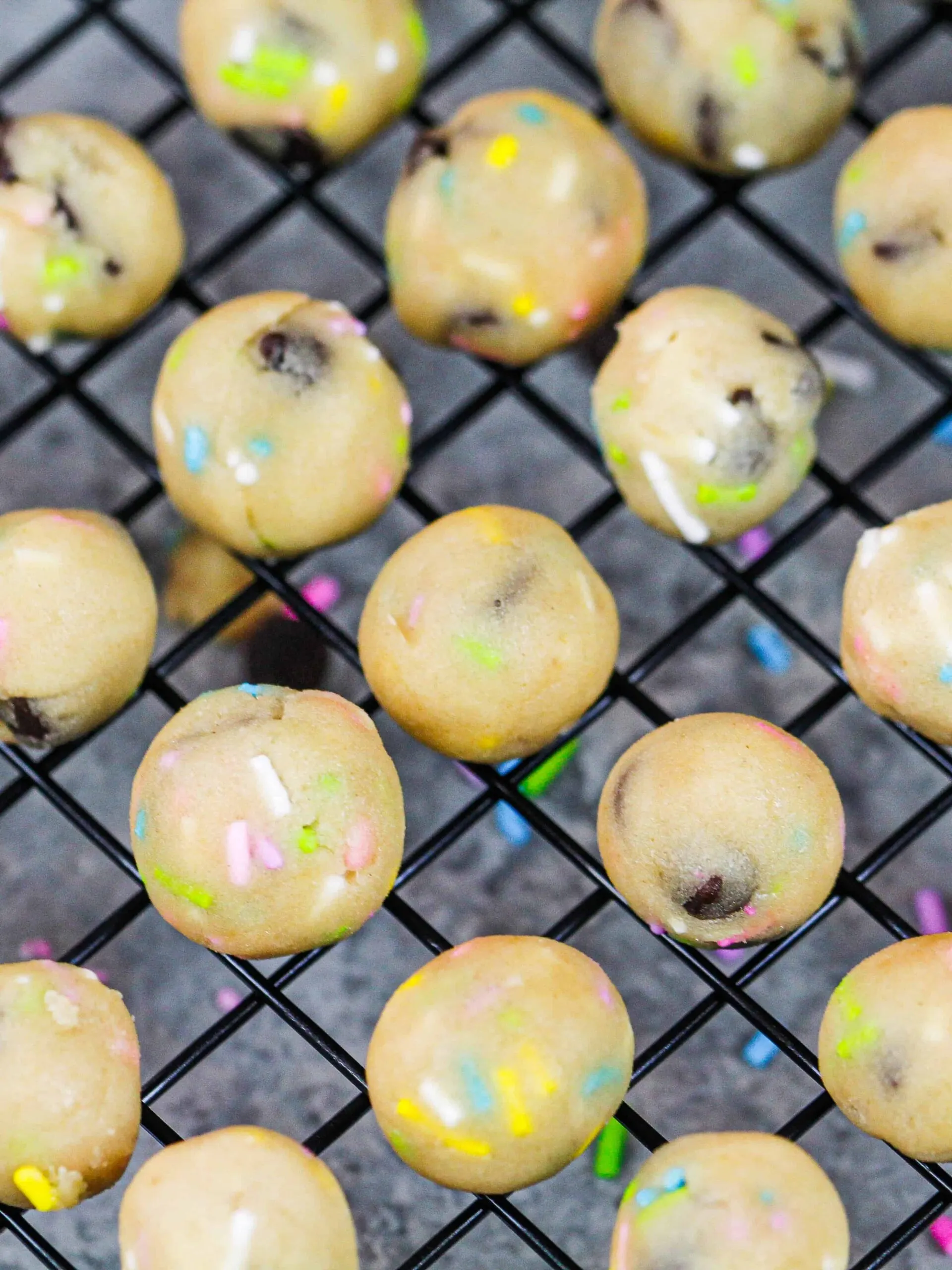 image of vegan edible cookie dough balls

