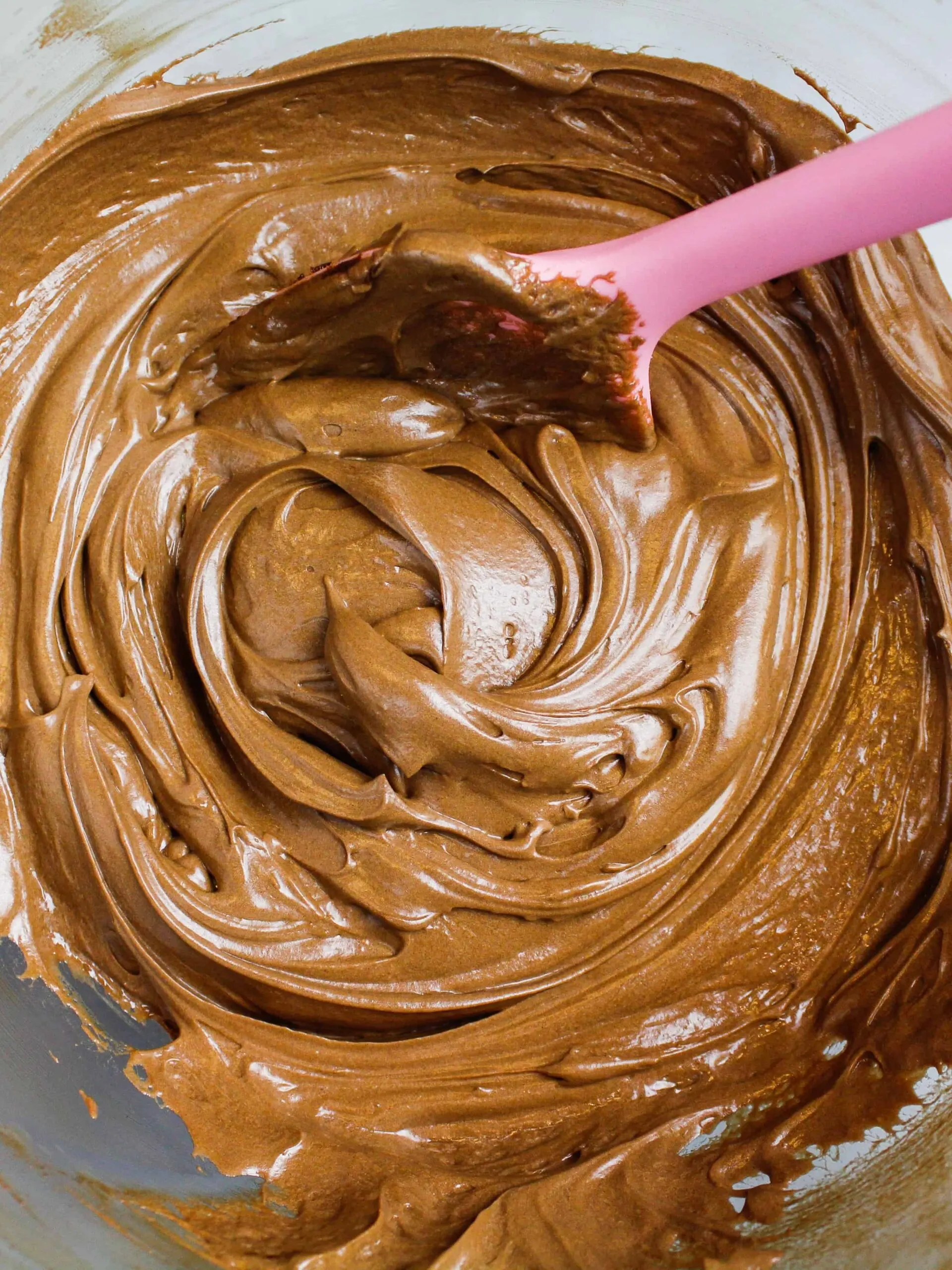 image of chocolate russian buttercream in a bowl