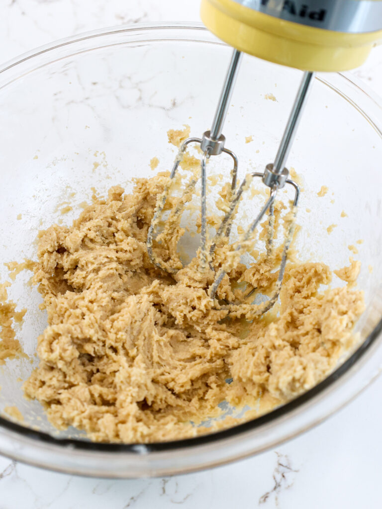 image of butter and brown sugar being mixed together