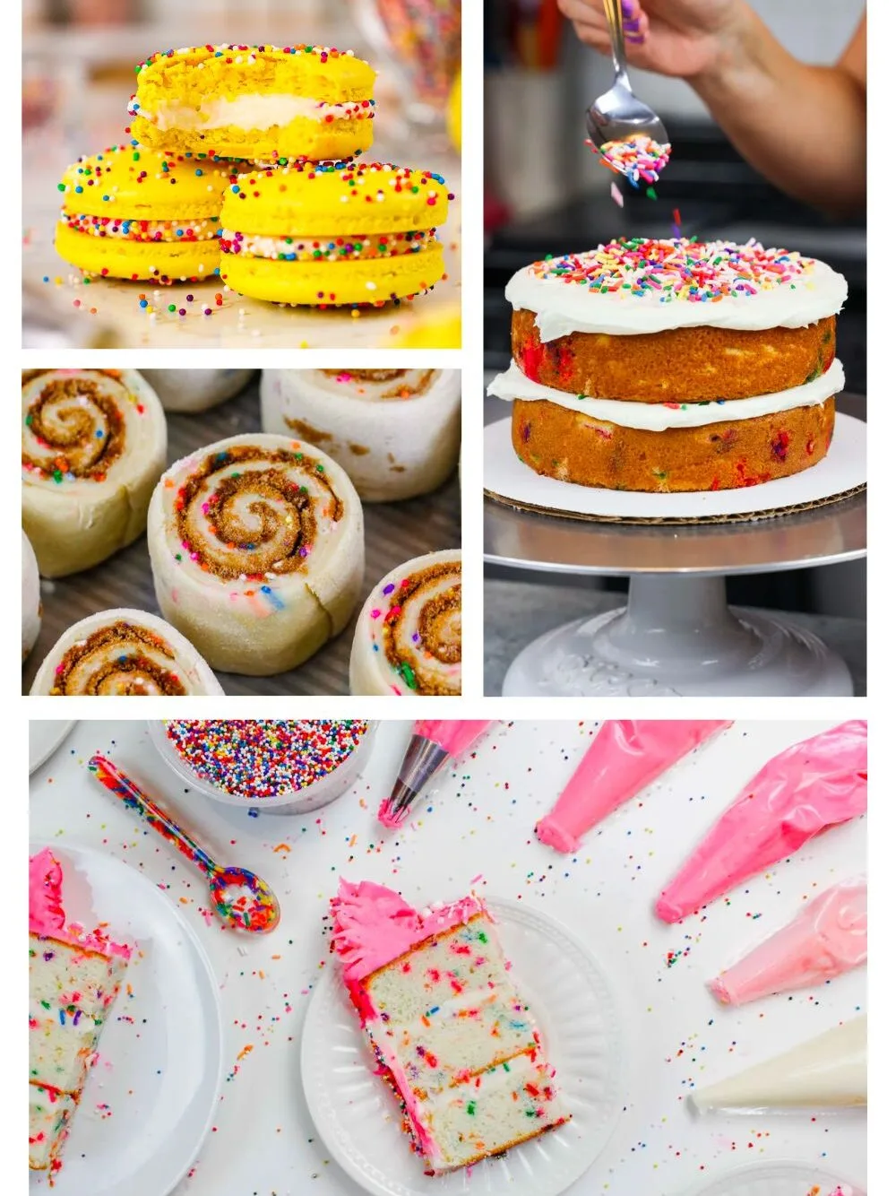 image of a funfetti dessert recipe round up