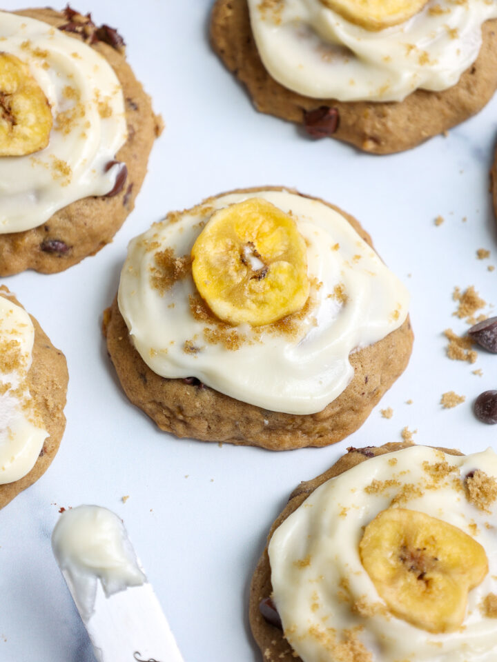 Soft Banana Cookies With Cream Cheese Frosting