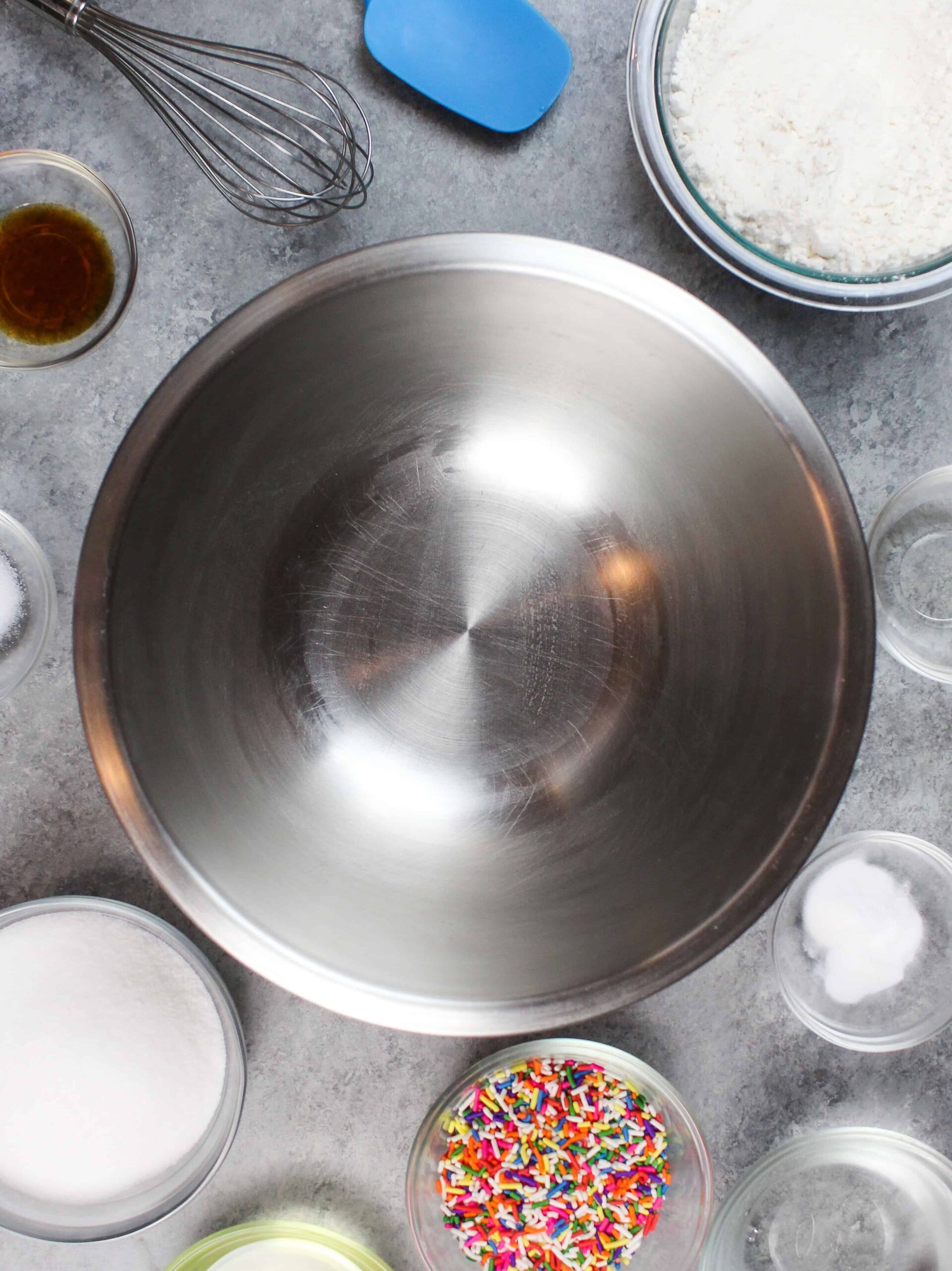 photo of simple and easy vegan funfetti cake batter ingredients