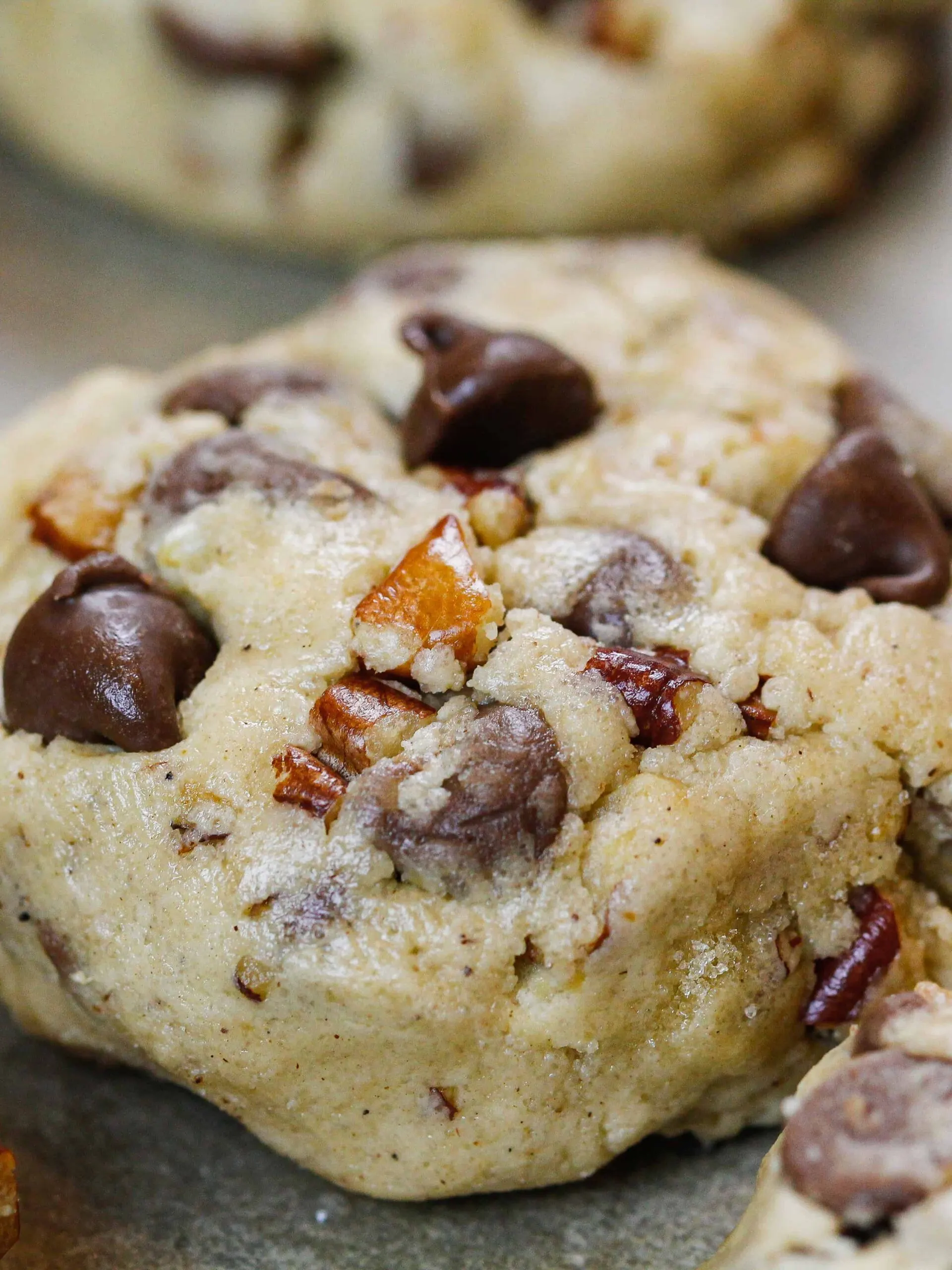 image of unbaked copycat doubletree chocolate chip cookies