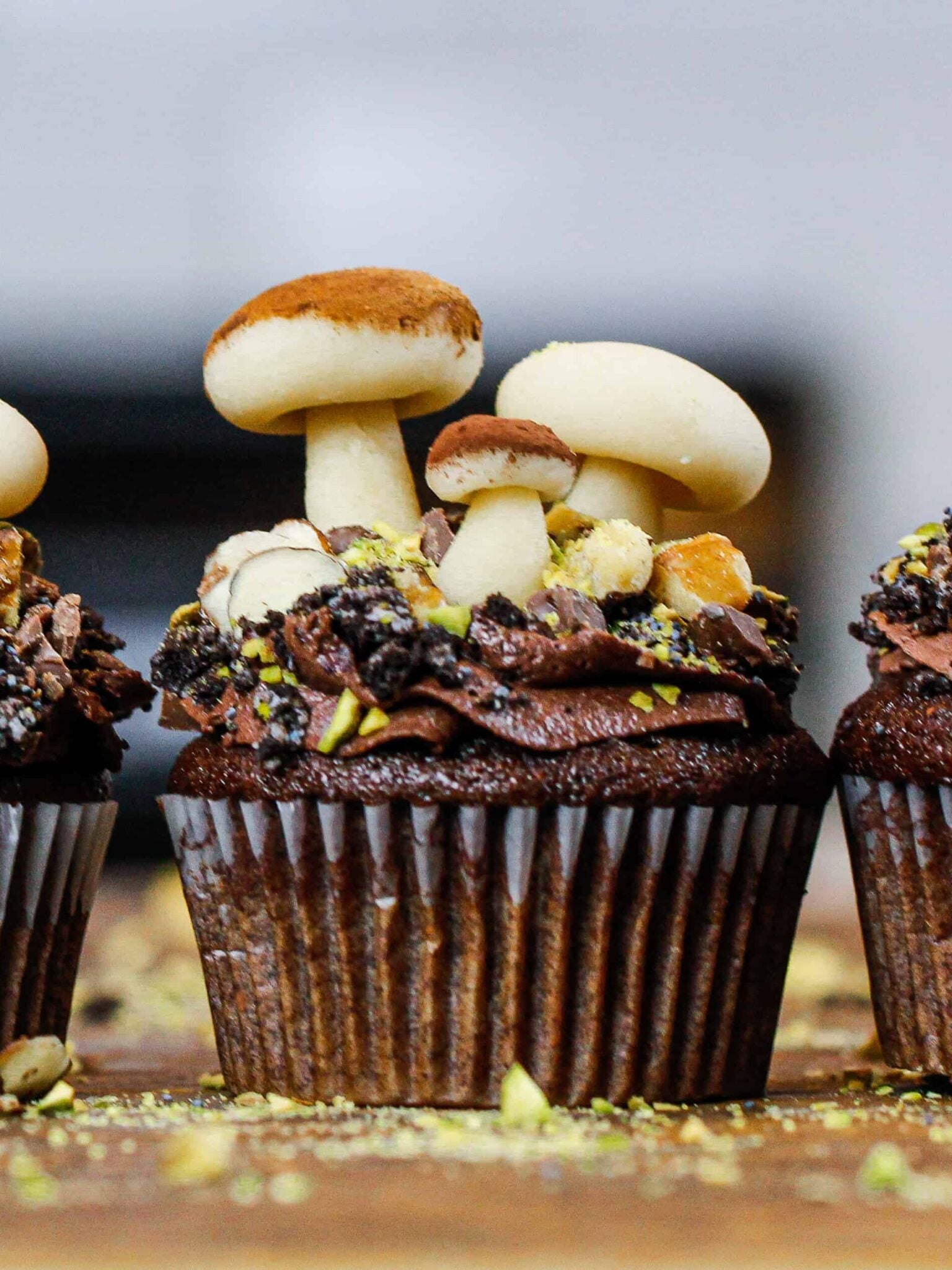Mushroom Cupcakes - Decorated Just Like a Forest Floor