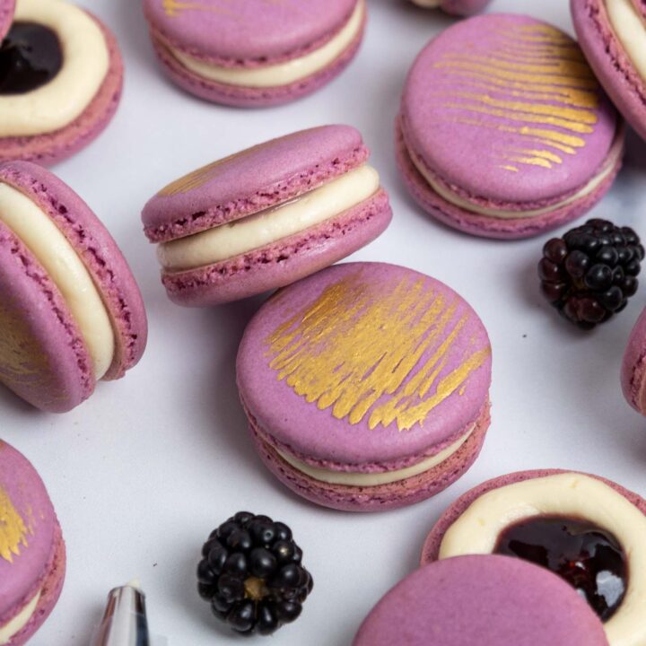 Blackberry Macarons: Delicious Recipe w/ Step-By-Step Tutorial