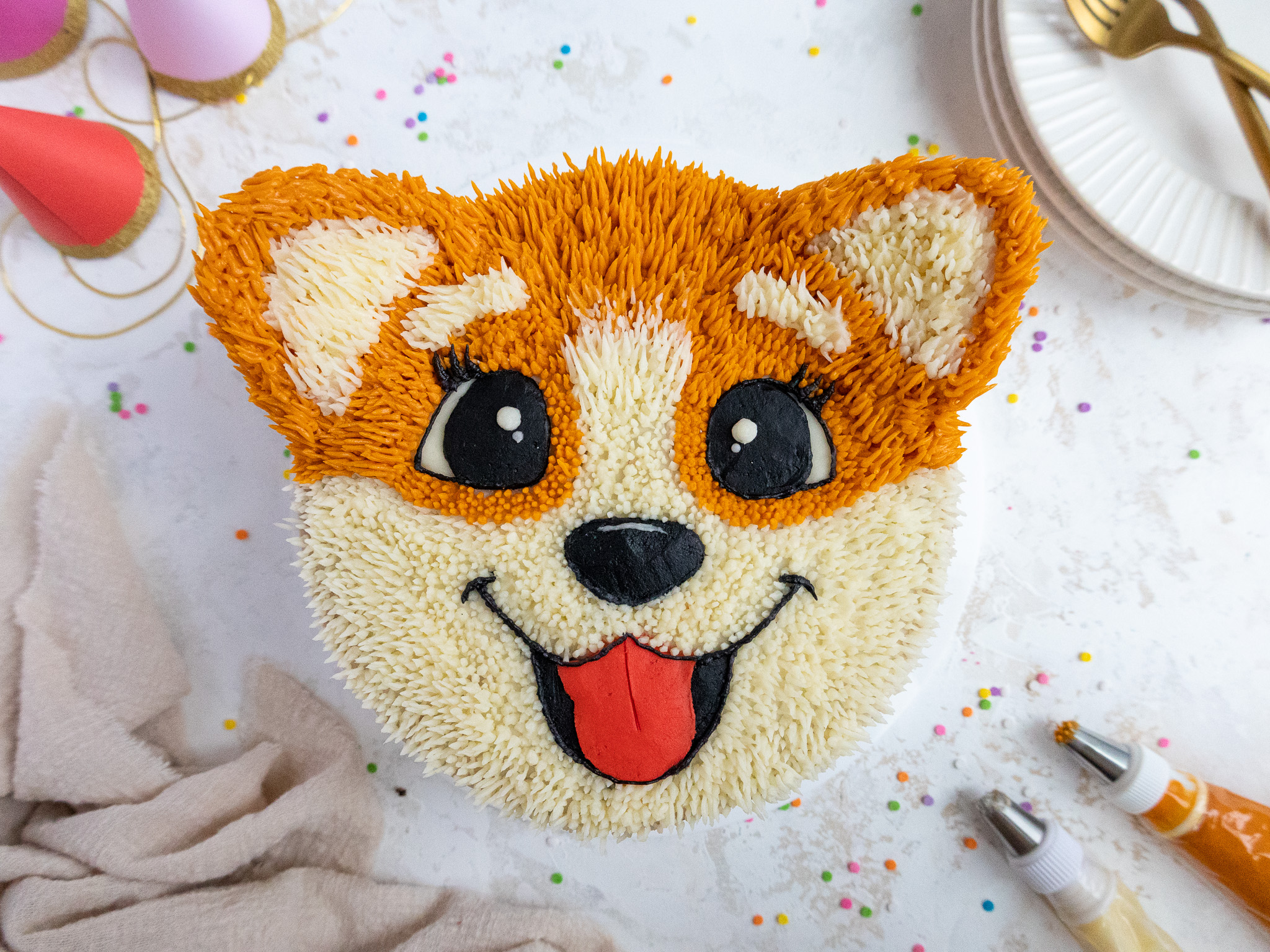 Corgi Cake: Adorable Buttercream Cake w/ Tutorial