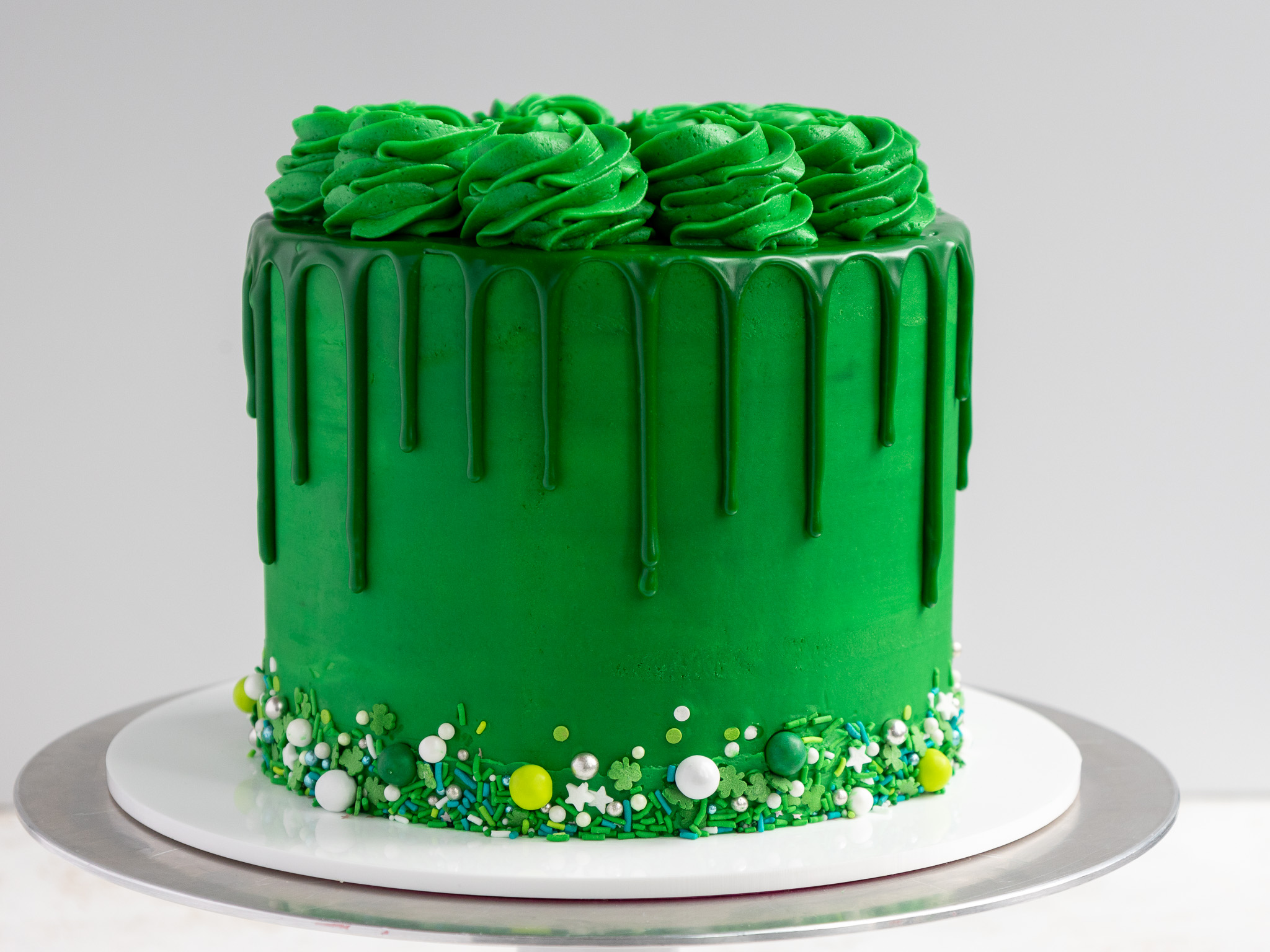 Green Drip Cake Recipe & Tutorial - Chelsweets