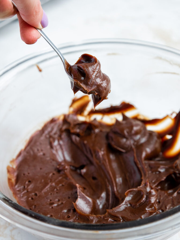 image of scoopable chocolate ganache filling