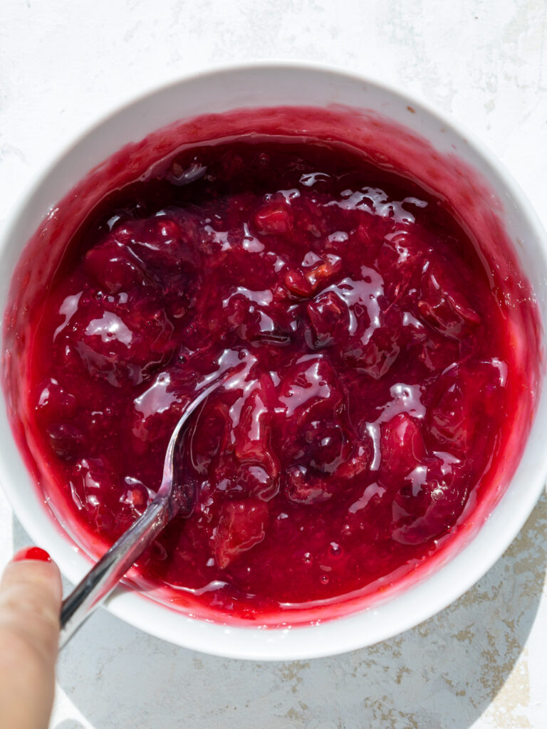 image of homemade cherry topping that has thickened