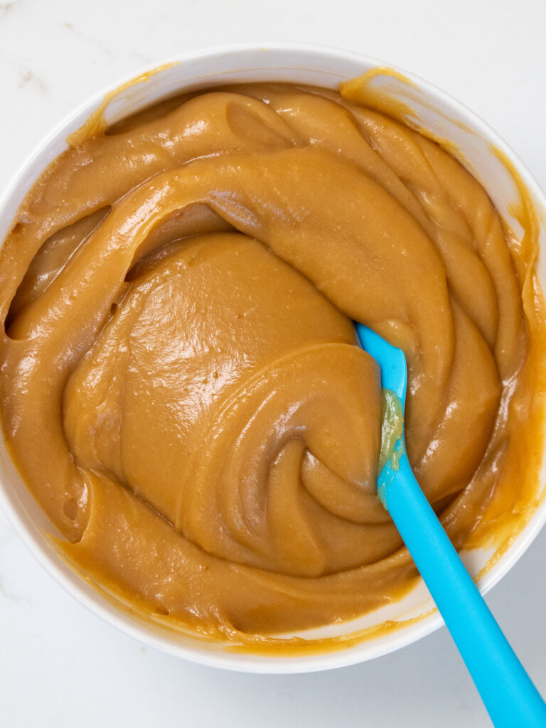 image of thick caramel that's been cooled to room temperature