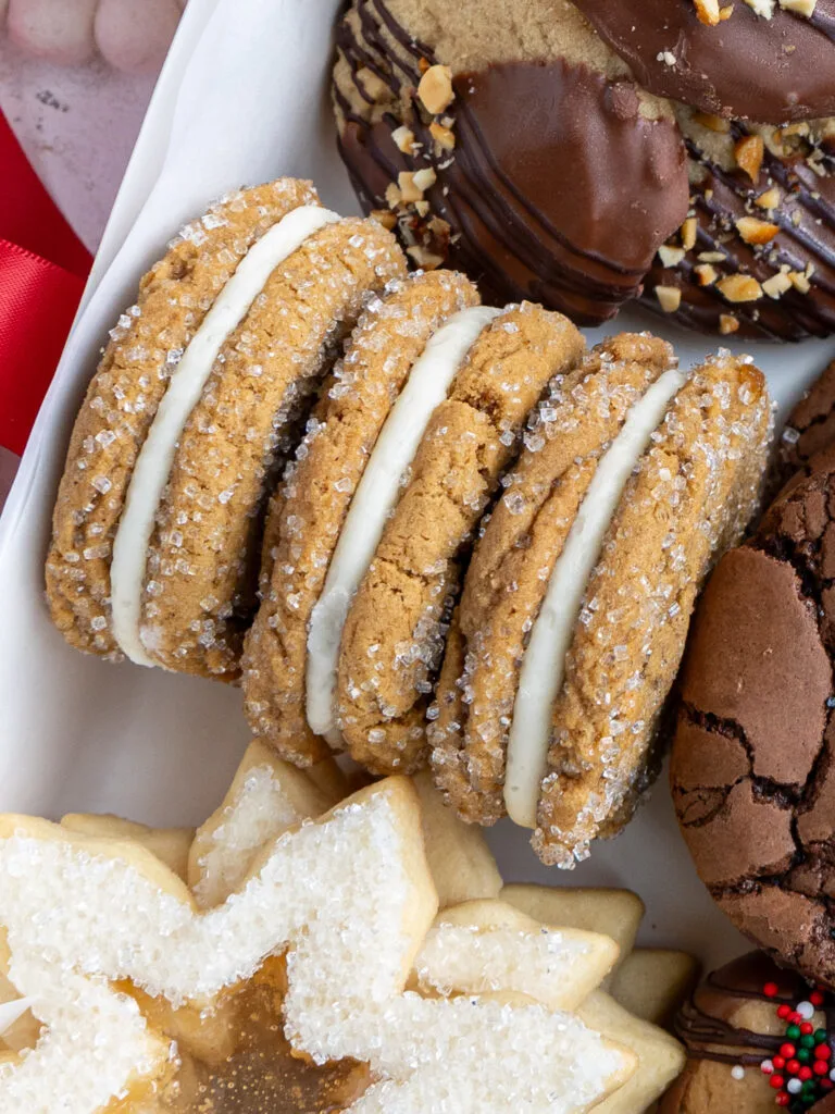 image of gingerbread sandwich cookies