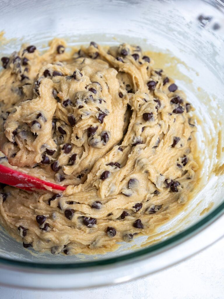 image of pipeable chocolate chip cookie dough