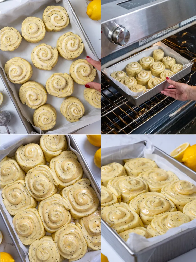 image of lemon rolls being proofed