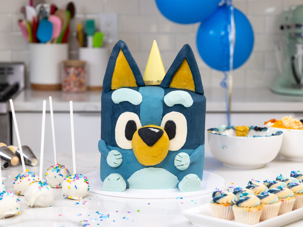 image of a Bluey Birthday cake