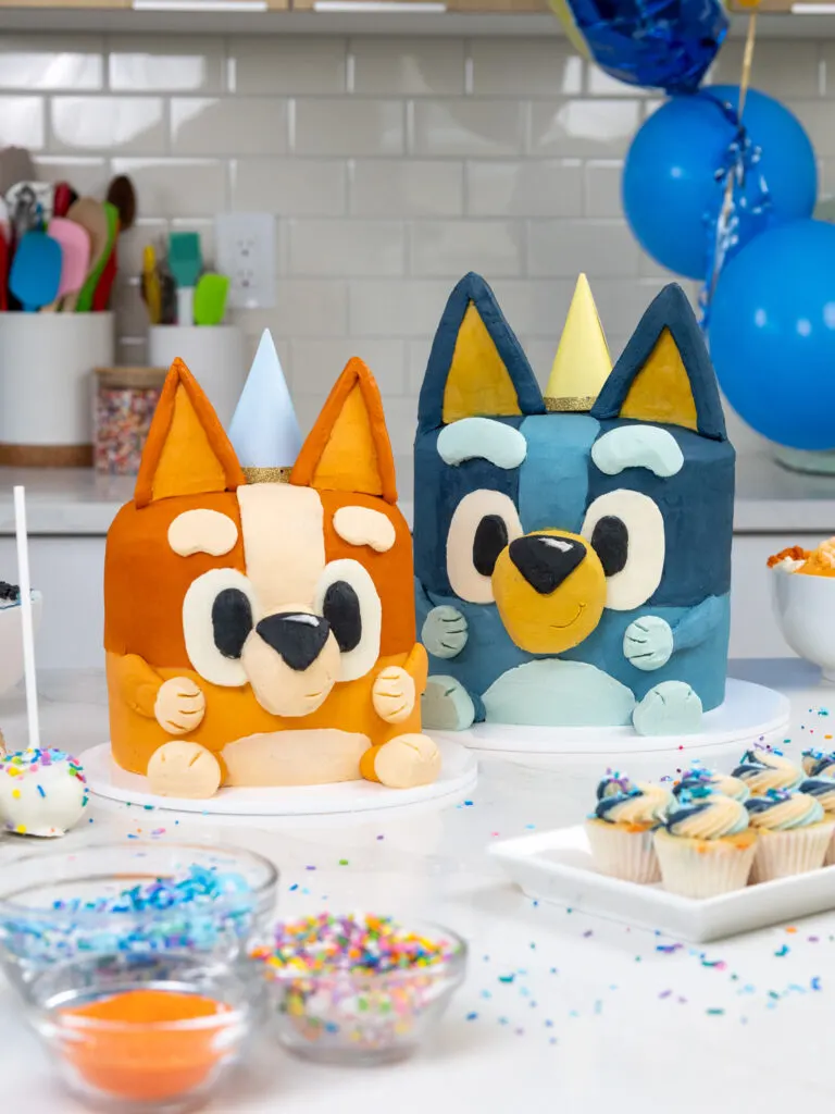 image of a Bluey and Bingo cake