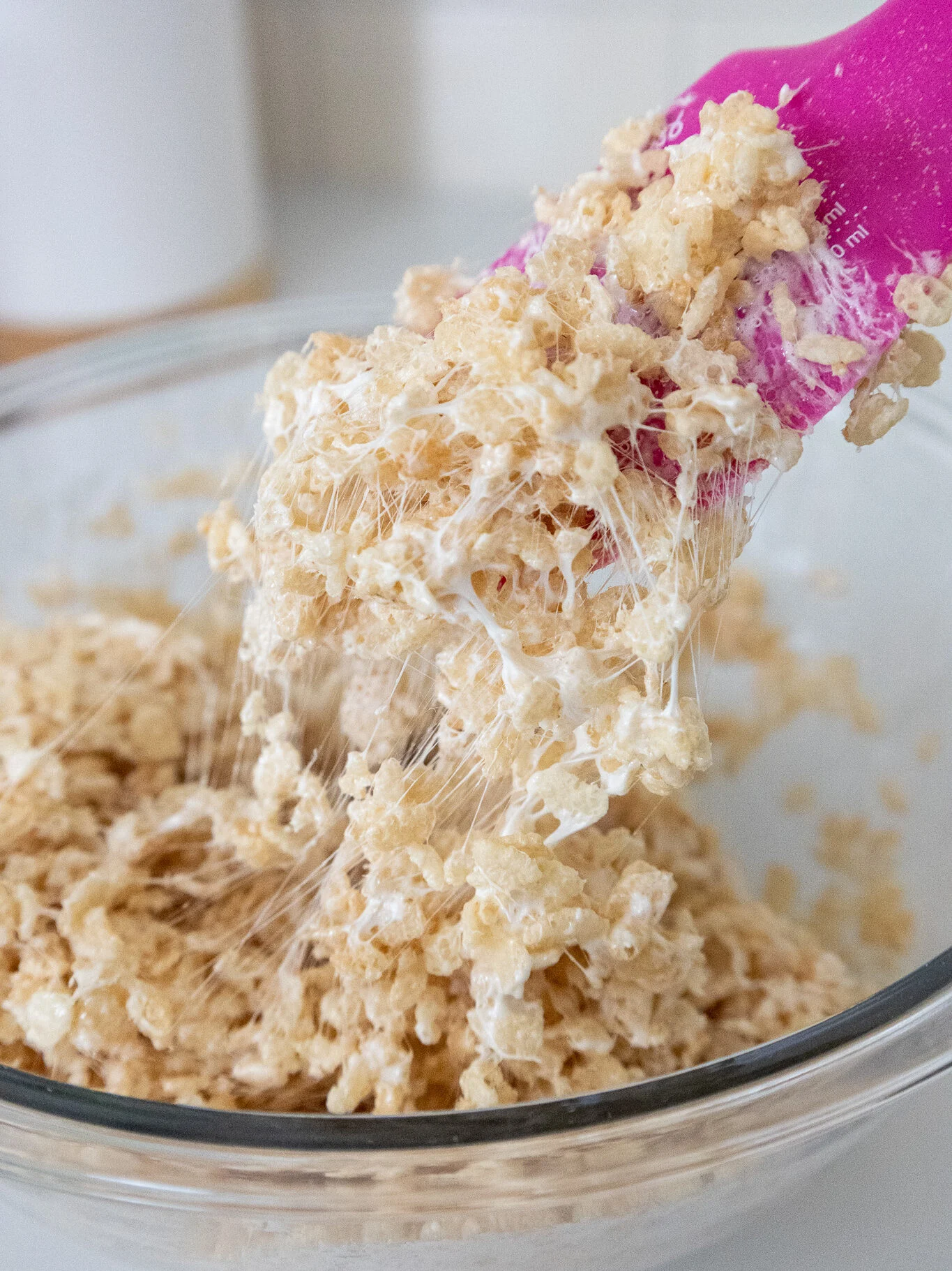 image of cake decorating rice krispies being mixed together