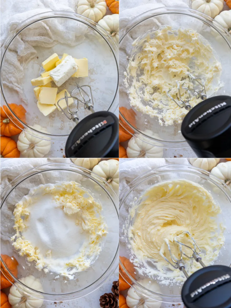 image of cookie dough being made to make candy corn cookies