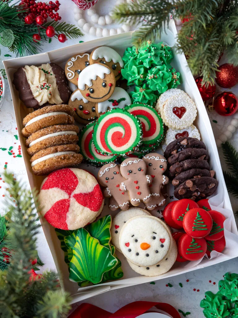 image of an adorable christmas cookie box made in 2024