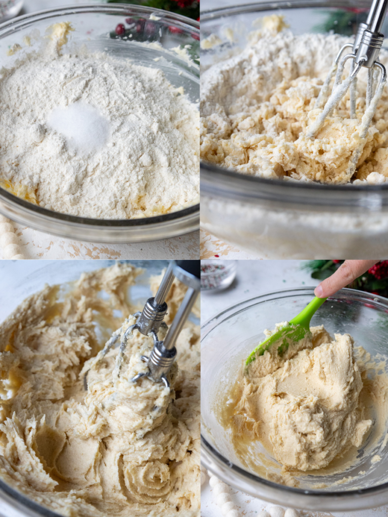 image of butter cookie dough being made