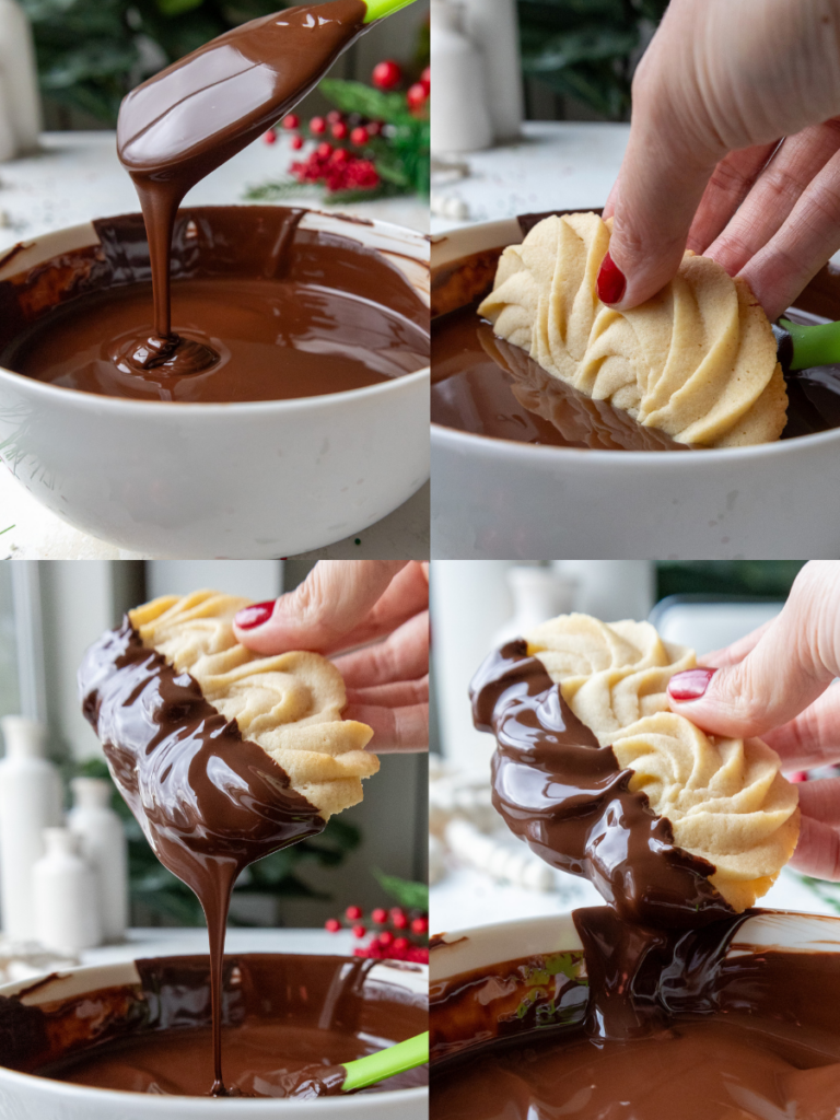 Chocolate-dipped Butter Cookies: Delicious, Pipeable Recipe